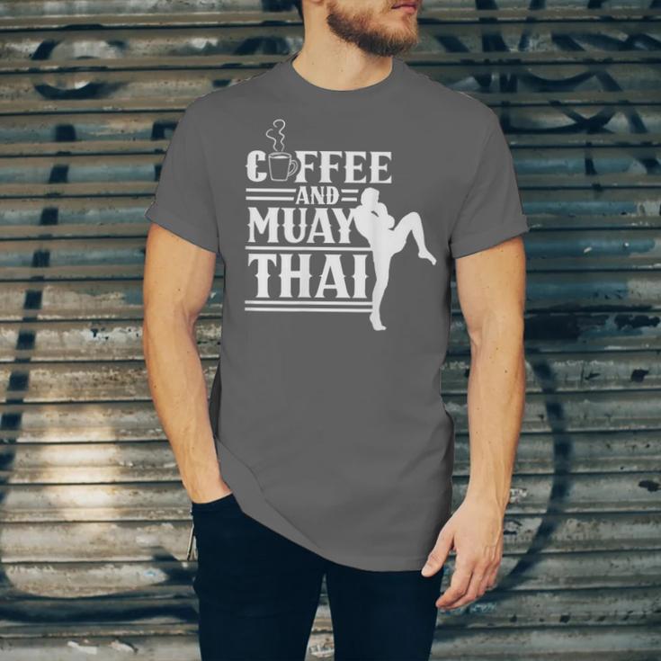 Coffee And Muay Thai Martial Arts Boxing Hobby Fighter Unisex Jersey T-Shirt