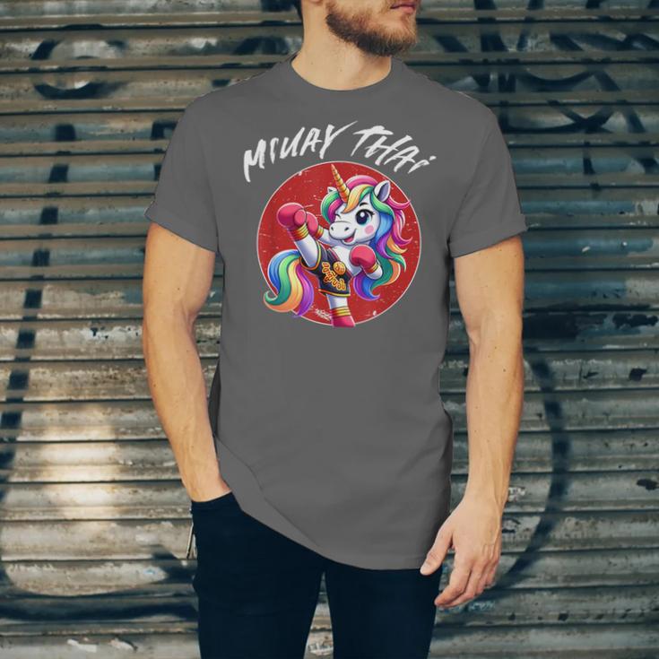 Cute Thai Boxing And Muay Thai Unicorn Unisex Jersey T-Shirt
