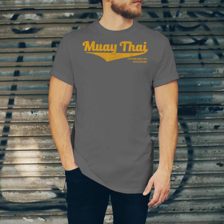 Distressed Muay Thai Kickboxing MMA BJJ Thailand T-Shirt Unisex Jersey T-Shirt