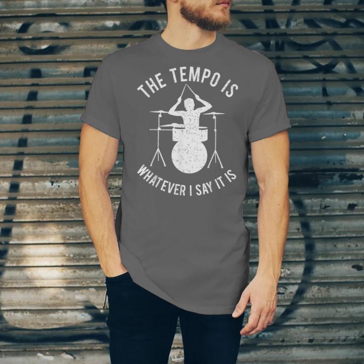 Drum Kit Graphic For a Drummer With Percussion Instruments Unisex Jersey T-Shirt