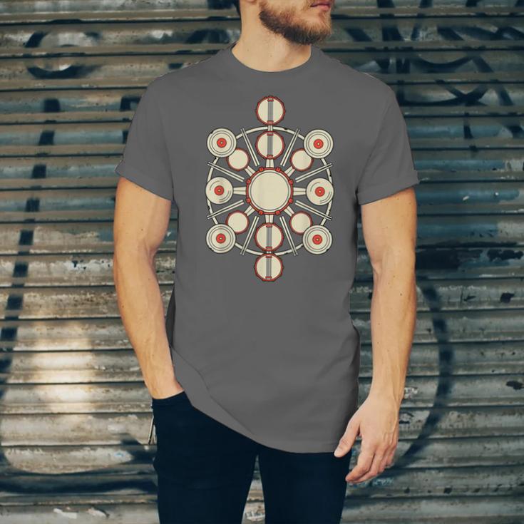 Drummer Drum Kit Mandala Percussionist Music Lover Unisex Jersey T-Shirt Drummer Drum Kit Mandala Percussionist Music Lover Unisex Jersey T-Shirt