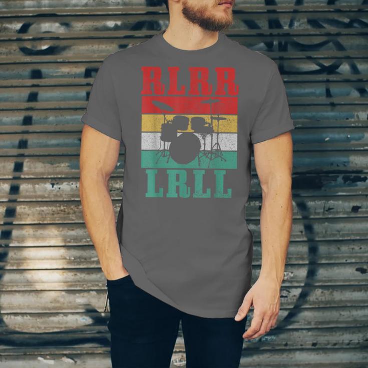 Drummer RLRR LRLL Vintage Drum Kit Unisex Jersey T-Shirt Drummer RLRR LRLL Vintage Drum Kit Unisex Jersey T-Shirt