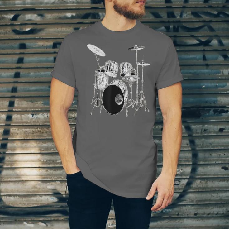 Drums Drum Kit Music Unisex Jersey T-Shirt Drums Drum Kit Music Unisex Jersey T-Shirt