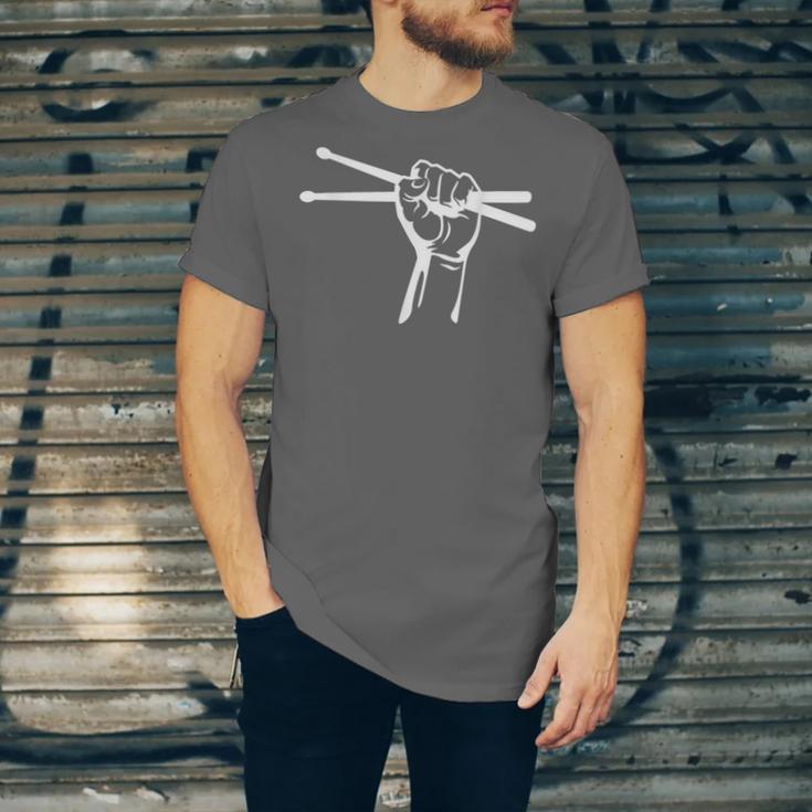 Drumsticks Hand Drum Kit Drummer Unisex Jersey T-Shirt Drumsticks Hand Drum Kit Drummer Unisex Jersey T-Shirt