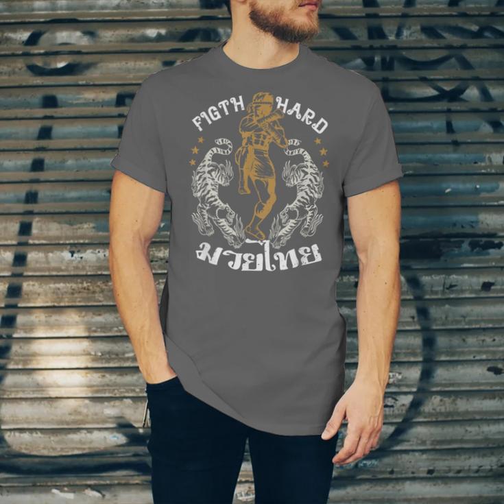 Fight Hard Traditional Fighter Muay Thai Unisex Jersey T-Shirt