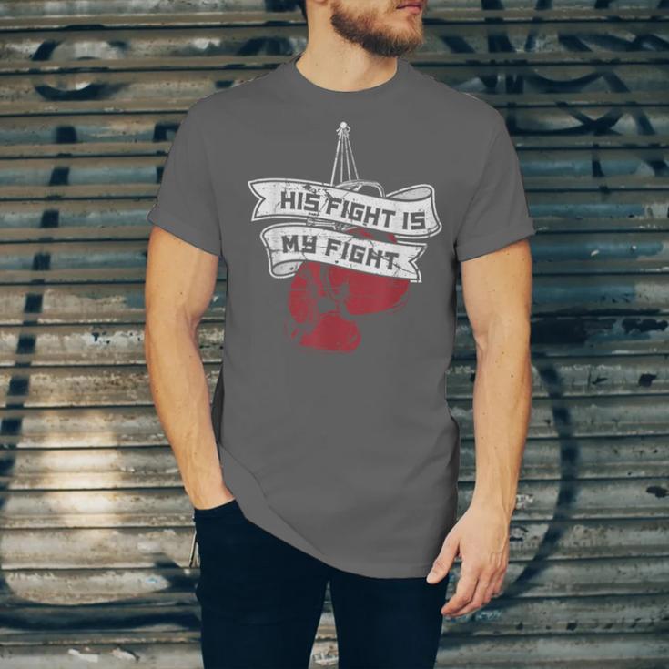 His Fight Is My Fight Muay Thai Kickboxer Fan Boxing Unisex Jersey T-Shirt