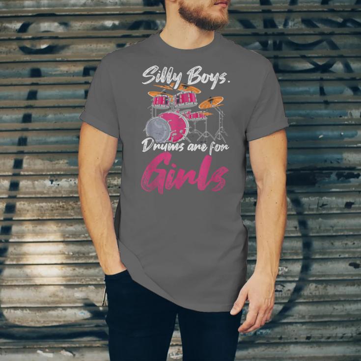 Girls Boys Kids Drummer Drum Kit Unisex Jersey T-Shirt Girls Boys Kids Drummer Drum Kit Unisex Jersey T-Shirt