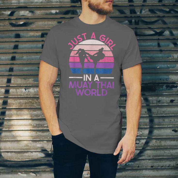 Just A Girl In A Muay Thai World Muay Thai Boxing Unisex Jersey T-Shirt Just A Girl In A Muay Thai World Muay Thai Boxing Unisex Jersey T-Shirt