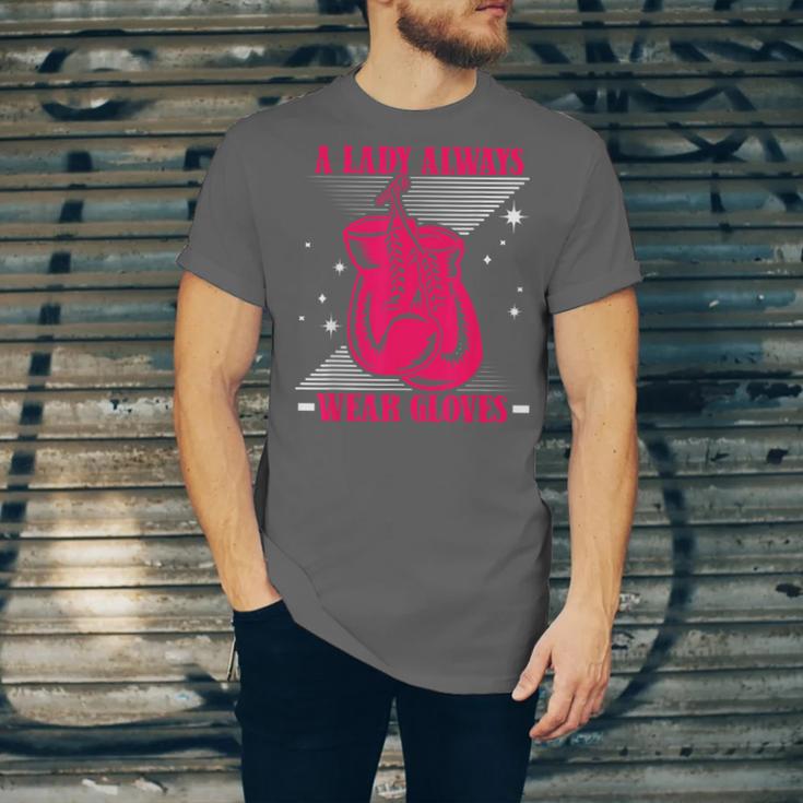 A Lady Always Wear Gloves Kickboxer Fan Muay Thai Boxing Unisex Jersey T-Shirt
