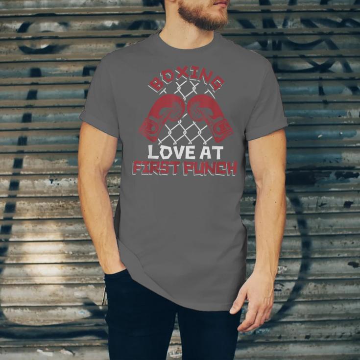 Love At First Punch Professional Boxer Muay Thai Boxing Unisex Jersey T-Shirt