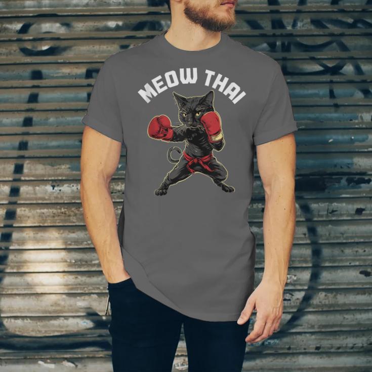Meow Thai Muay Thai Boxing Cat Martial Arts MMA Boxer Unisex Jersey T-Shirt