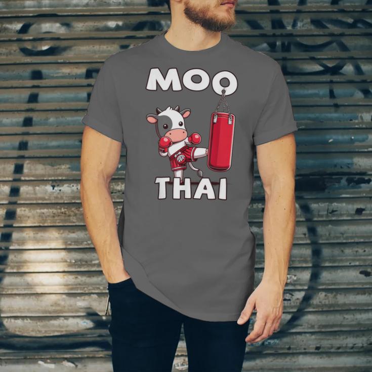 Moo Thai Muay Thai Thai Boxing For Kids Muay Thai Cow Unisex Jersey T-Shirt
