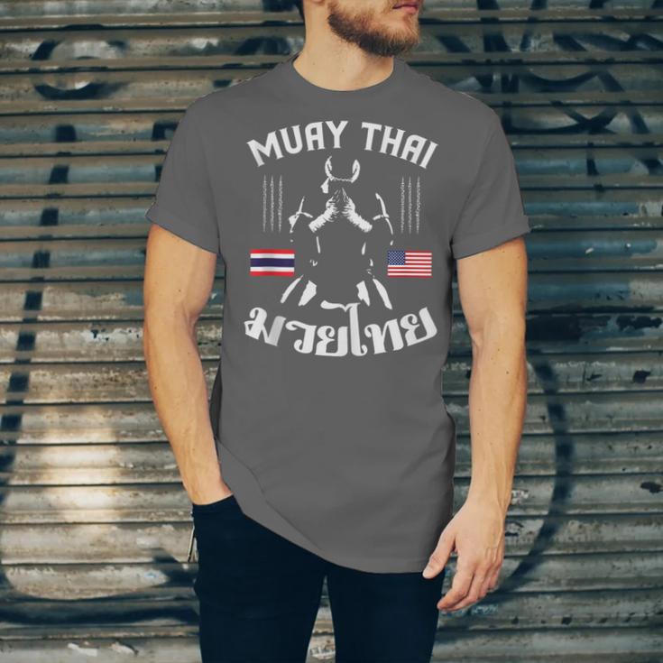 Muay Thai American Flag Martial Arts Thai Boxing Coach Unisex Jersey T-Shirt Muay Thai American Flag Martial Arts Thai Boxing Coach Unisex Jersey T-Shirt