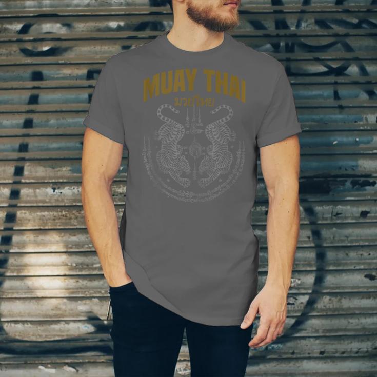 Muay Thai Art Twin Tigers Muay Thai Fighter MMA Martial Arts Unisex Jersey T-Shirt Muay Thai Art Twin Tigers Muay Thai Fighter MMA Martial Arts Unisex Jersey T-Shirt