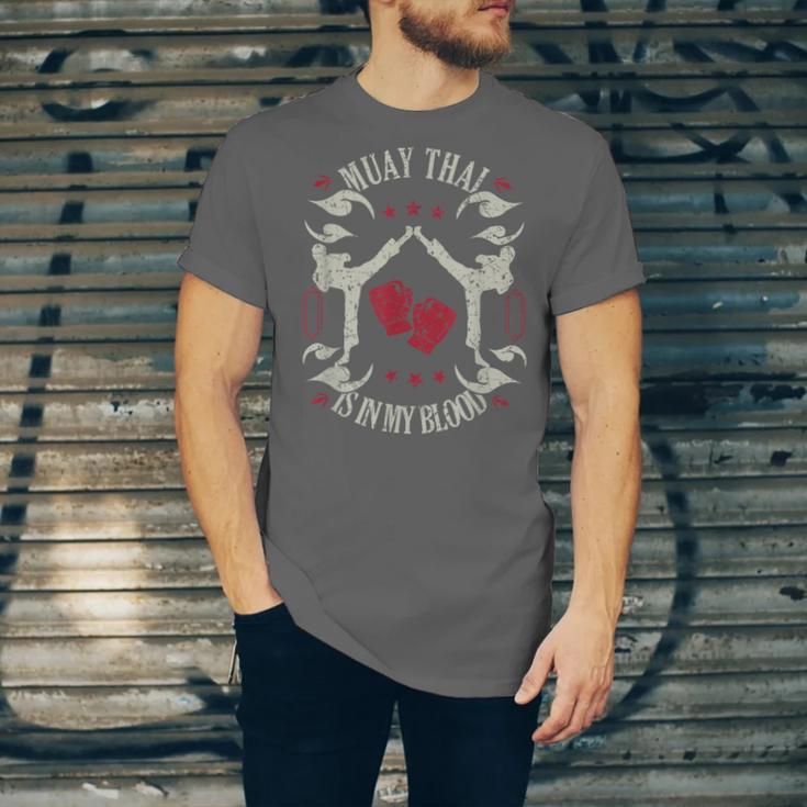 Muay Thai Is In My Blood Traditional Fighters Thai Boxing Unisex Jersey T-Shirt