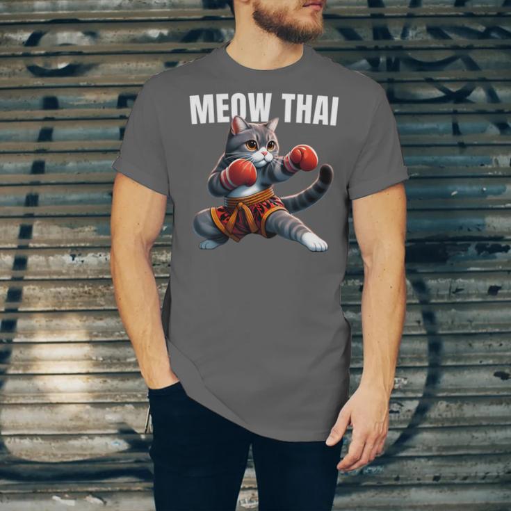 Muay Thai Cat Meow Thai Boxing Martial Art Kids Unisex Jersey T-Shirt