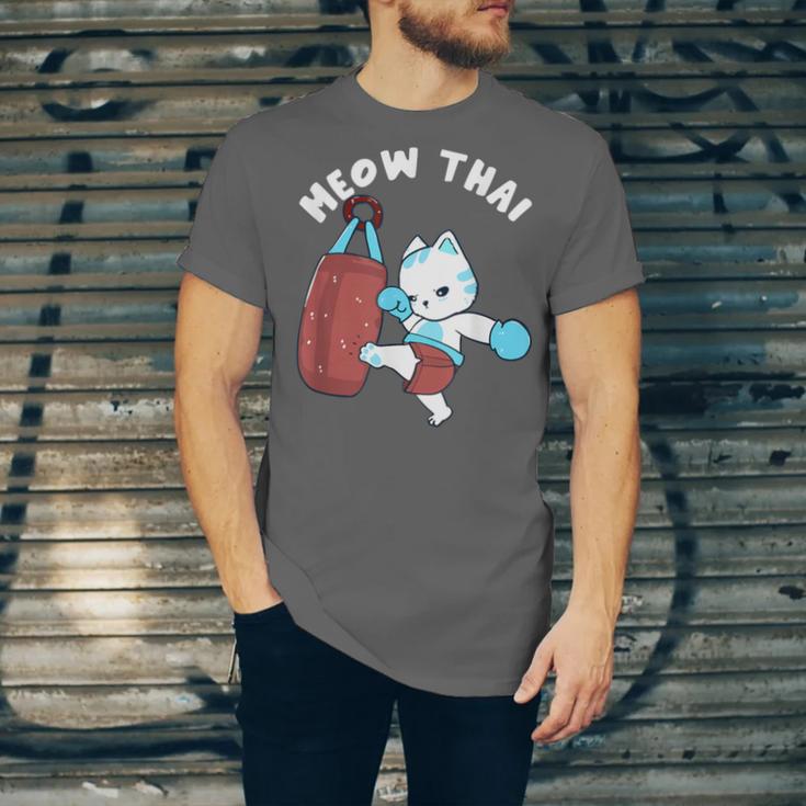 Muay Thai Cat Meow Thai Punch Bag Martial Arts Unisex Jersey T-Shirt Muay Thai Cat Meow Thai Punch Bag Martial Arts Unisex Jersey T-Shirt