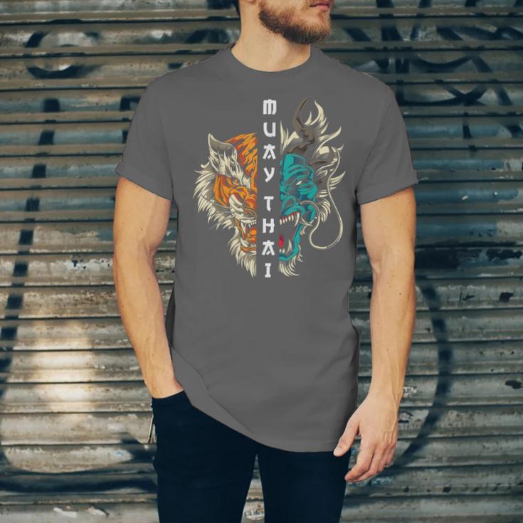 Muay Thai Dragon Tiger Unisex Jersey T-Shirt Muay Thai Dragon Tiger Unisex Jersey T-Shirt