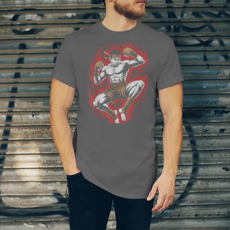 Muay Thai Elbow Strike Silhouette Minimal Clean Sport Unisex Jersey T-Shirt