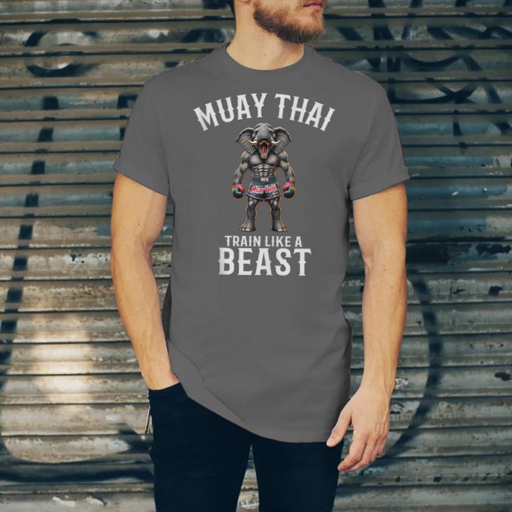 Muay Thai Elephant Kickboxing And Elephant Thai Unisex Jersey T-Shirt