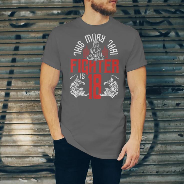 Muay Thai Fighter Is 18 Thai Boxing Muay Thai 18th Birthday Unisex Jersey T-Shirt
