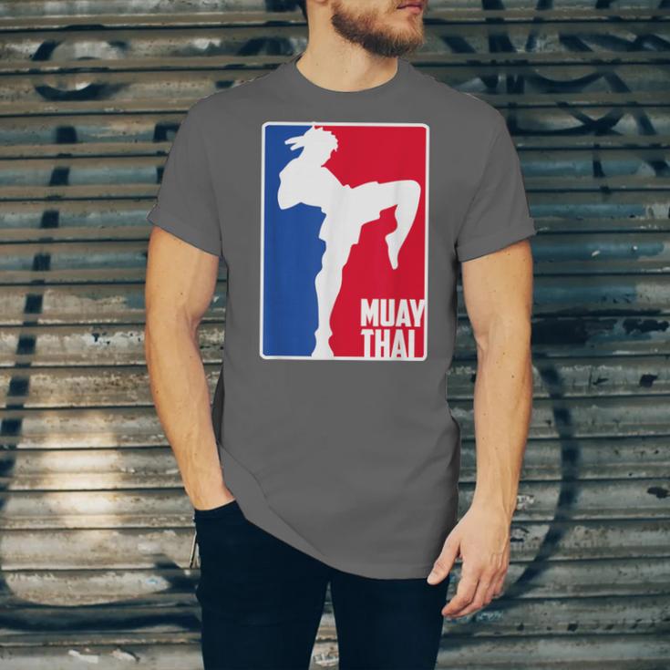 Muay Thai Fighter Retro Kickboxing Training MMA Unisex Jersey T-Shirt