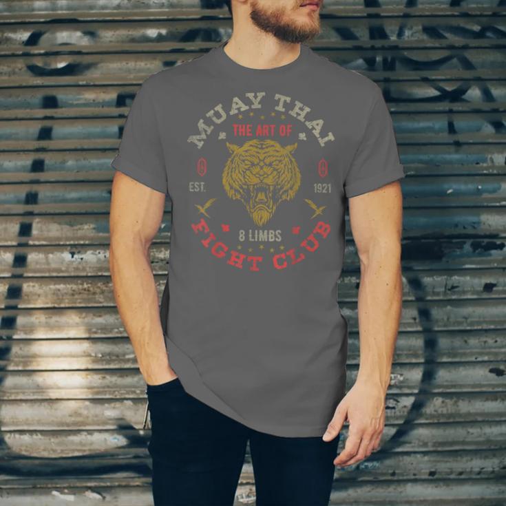 Muay Thai Fighter Vintage Tee Twin Tiger Art Of 8 Limbs Unisex Jersey T-Shirt