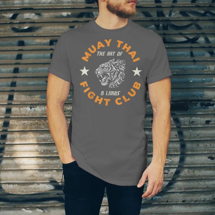 Muay Thai MMA Fight Tattoo Tiger Art Of 8 Limbs Kickboxing Unisex Jersey T-Shirt