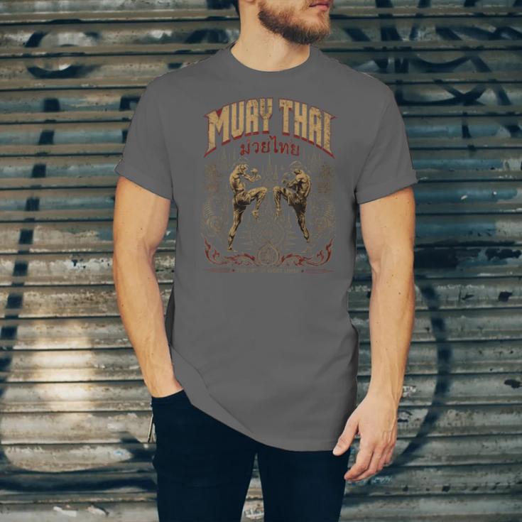 Muay Thai Nak Muay Vintage Thai Boxing Warrior Art Unisex Jersey T-Shirt