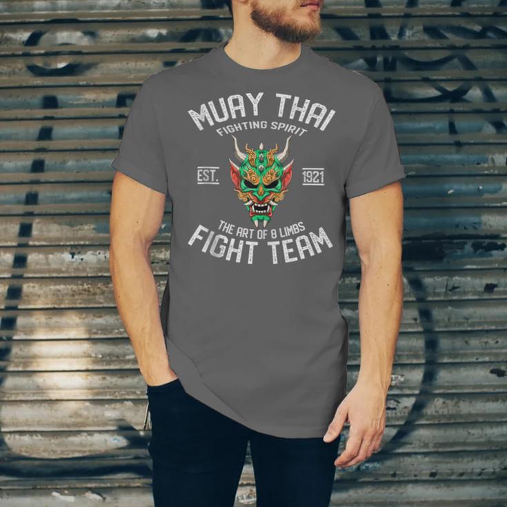Muay Thai Oni Fight Team Kickboxing Unisex Jersey T-Shirt