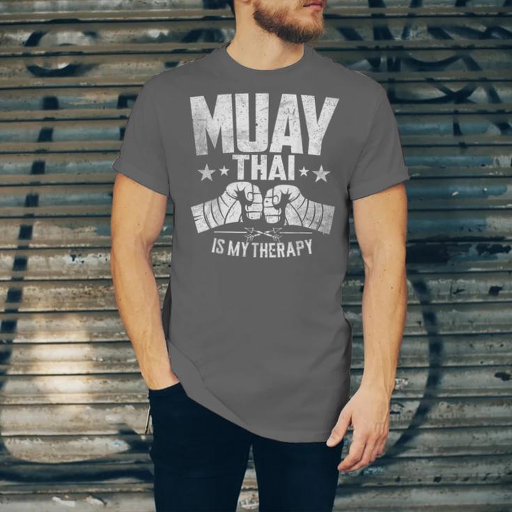 Muay Thai Is My Therapy Muay Thai Lovers Muay Thai Unisex Jersey T-Shirt Muay Thai Is My Therapy Muay Thai Lovers Muay Thai Unisex Jersey T-Shirt