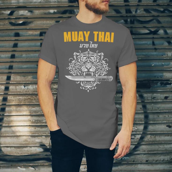 Muay Thai Sak Yant MMA Tattoo Tiger Lion Knife Martial Art Unisex Jersey T-Shirt Muay Thai Sak Yant MMA Tattoo Tiger Lion Knife Martial Art Unisex Jersey T-Shirt
