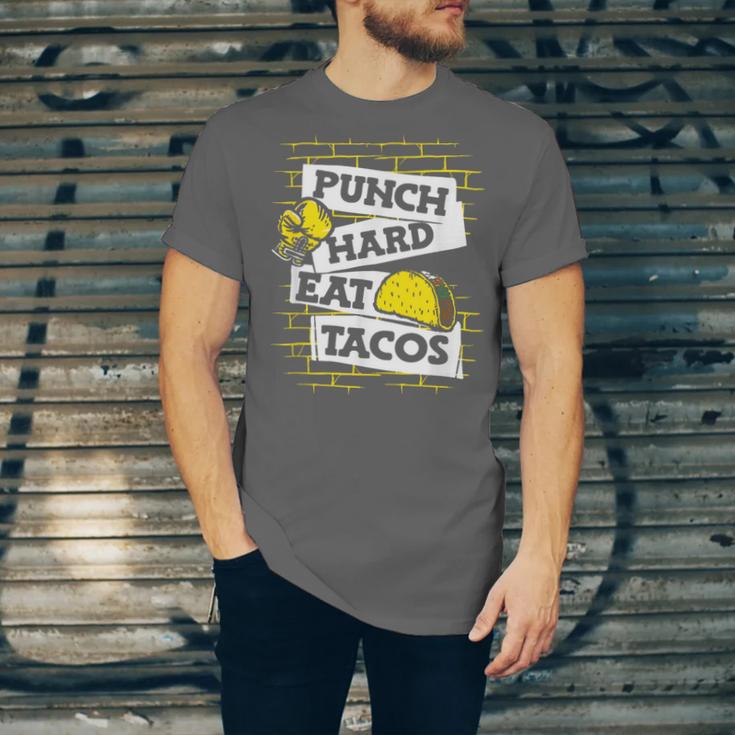 Punch Hard Eat Tacos Professional Boxer Muay Thai Boxing Unisex Jersey T-Shirt Punch Hard Eat Tacos Professional Boxer Muay Thai Boxing Unisex Jersey T-Shirt