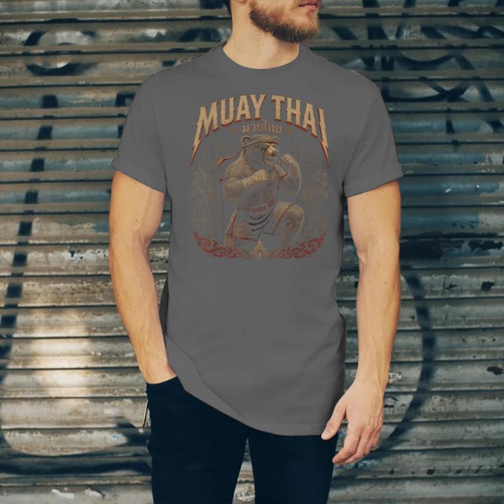 Retro Nak Muay Muay Thai Fighter Thai Boxing Gym Bear Unisex Jersey T-Shirt Retro Nak Muay Muay Thai Fighter Thai Boxing Gym Bear Unisex Jersey T-Shirt