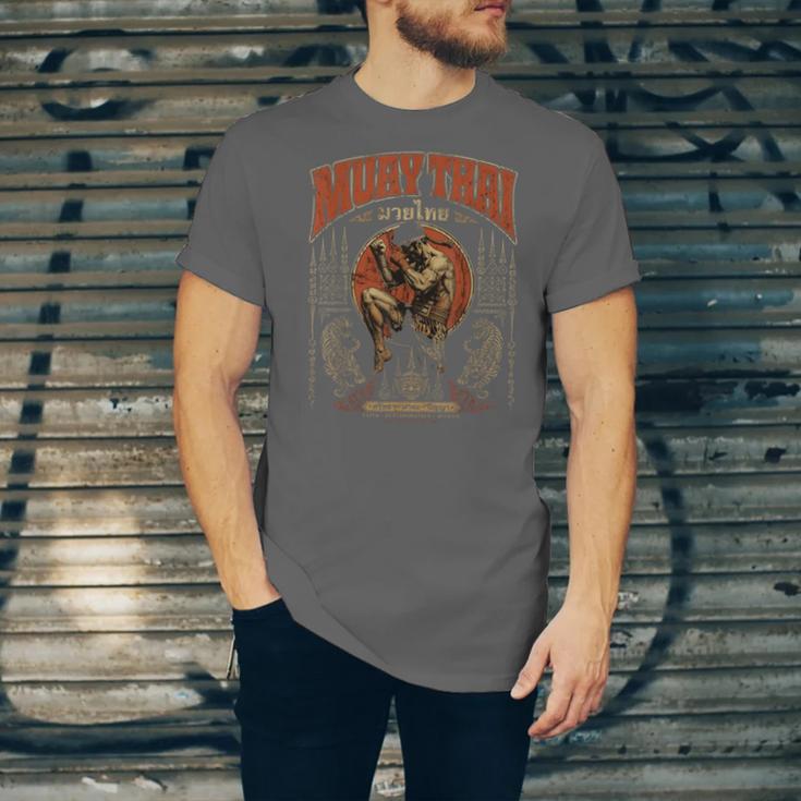 Retro Nak Muay Muay Thai Fighter Thai Boxing Gym Unisex Jersey T-Shirt