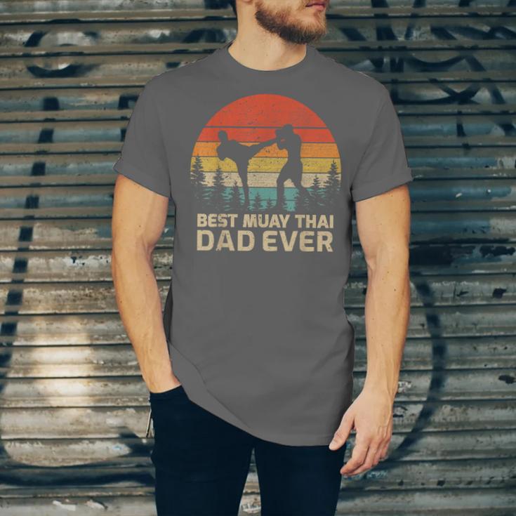 Retro Vintage Best Muay Thai Dad Ever Father's Day Unisex Jersey T-Shirt