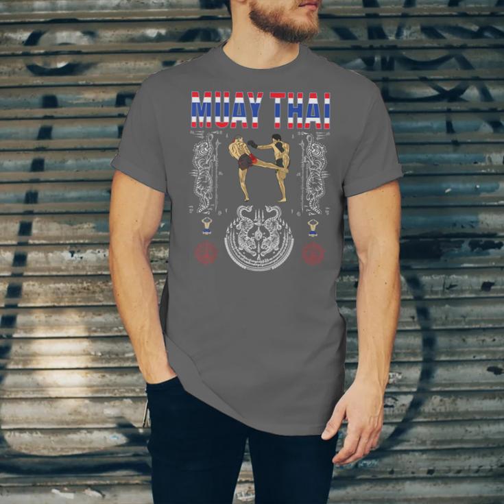 Sawadee Thai Traditional Sak Yant Thai Twin Tiger Muay Thai Unisex Jersey T-Shirt Sawadee Thai Traditional Sak Yant Thai Twin Tiger Muay Thai Unisex Jersey T-Shirt