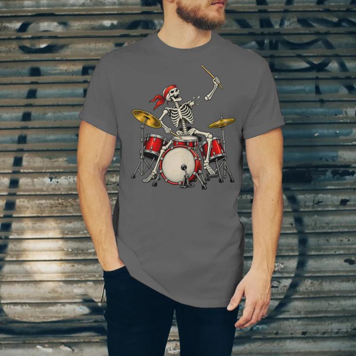 Skeleton Drummer Skull Drum Kit Halloween Sleeveless Unisex Jersey T-Shirt Skeleton Drummer Skull Drum Kit Halloween Sleeveless Unisex Jersey T-Shirt