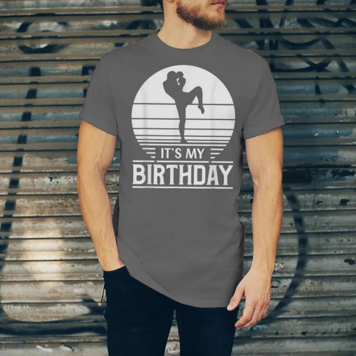 Vintage Birthday Shirt Muay Thai Kickboxer Its My Birthday Unisex Jersey T-Shirt