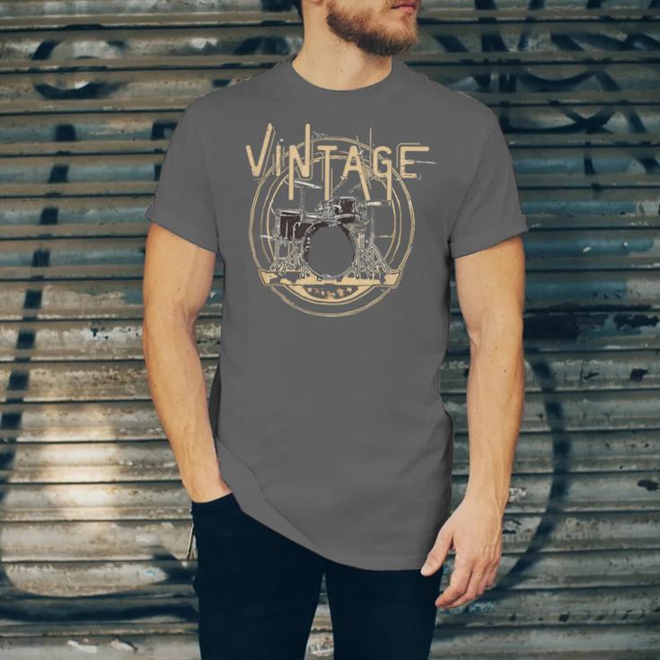 Vintage Drum Kit Unisex Jersey T-Shirt