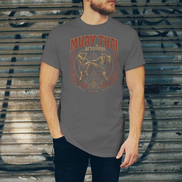 Vintage Muay Thai Bangkok Thailand Thai Boxing Art Unisex Jersey T-Shirt
