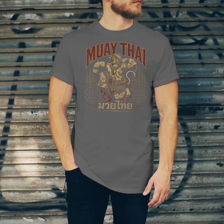 Vintage Muay Thai Spirit Thai Boxing Fighter Soul Monkey Unisex Jersey T-Shirt