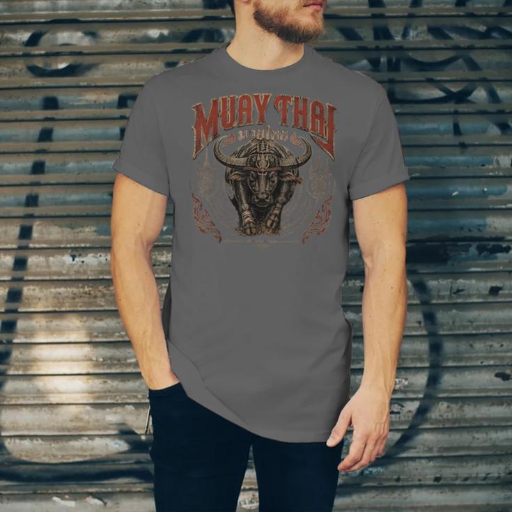 Vintage Muay Thai Trainer Thai Boxing Coach Art Buffalo Unisex Jersey T-Shirt