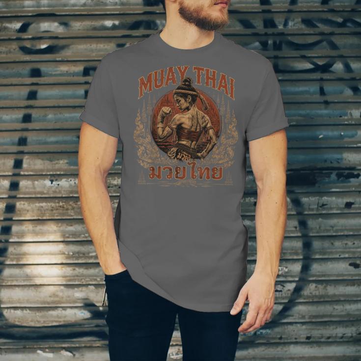 Weathered Muay Thai Fighter Thai Boxing Warrior Art Unisex Jersey T-Shirt