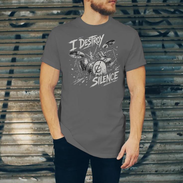 Women's Drum Kit I Destroy Silence Art Unisex Jersey T-Shirt Women's Drum Kit I Destroy Silence Art Unisex Jersey T-Shirt