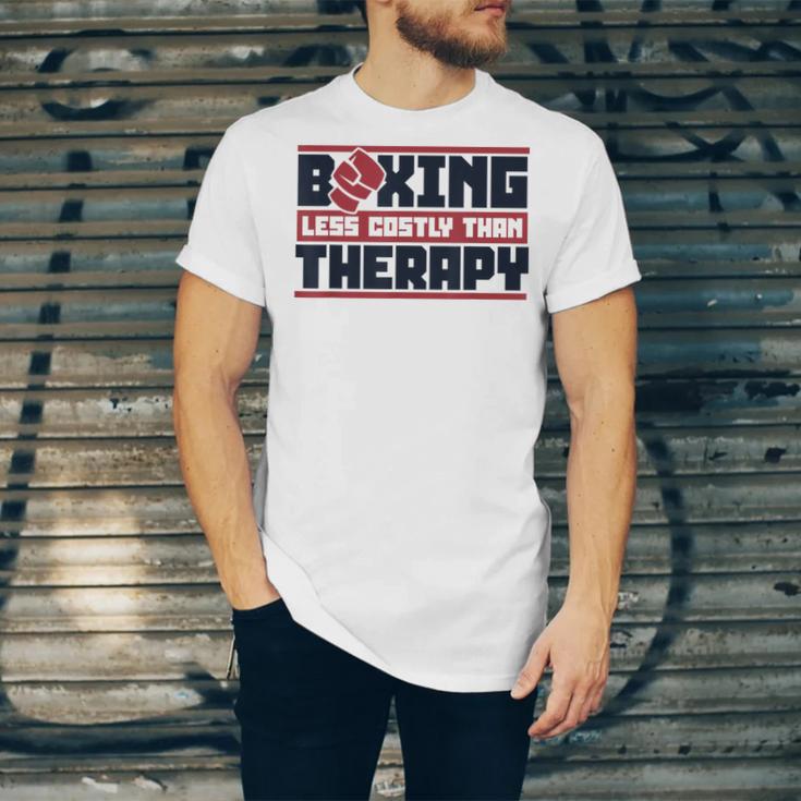 Boxing Less Costly Than Therapy Muay Thai Boxing Unisex Jersey T-Shirt