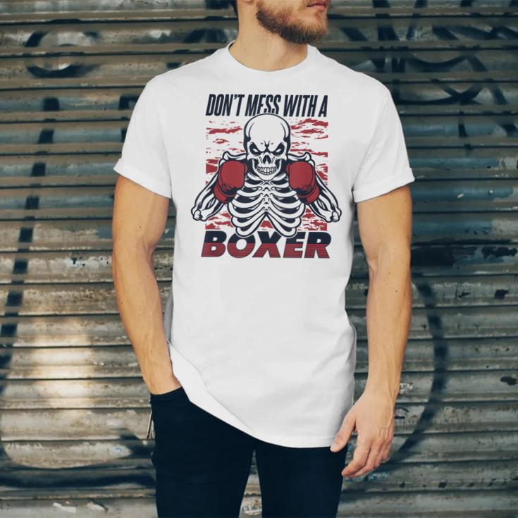 Don't Mess With A Boxer Kickboxer Fan Muay Thai Boxing Unisex Jersey T-Shirt