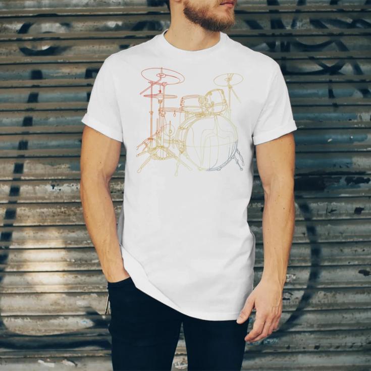 Drum Kit Vintage Look Music Concert Sweatshirt Unisex Jersey T-Shirt Drum Kit Vintage Look Music Concert Sweatshirt Unisex Jersey T-Shirt