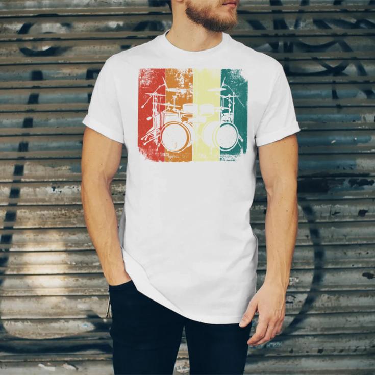 Drumset Cool Retro Vintage Drum Kit Drummer Music Percussion Unisex Jersey T-Shirt Drumset Cool Retro Vintage Drum Kit Drummer Music Percussion Unisex Jersey T-Shirt