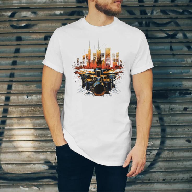 Drumset Drum Kit Music Drummer Drumming Raglan Baseball Tee Unisex Jersey T-Shirt Drumset Drum Kit Music Drummer Drumming Raglan Baseball Tee Unisex Jersey T-Shirt